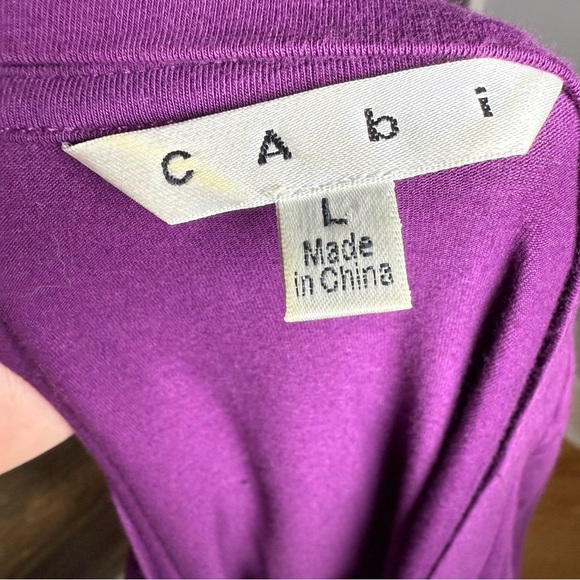 Cabi L Purple Wrap V Neck Long Sleeve Bodycon Spicy Sexy Top Blouse - Picture 5 of 7